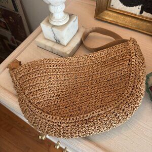Round Mini Crochet Bag - "Beige"